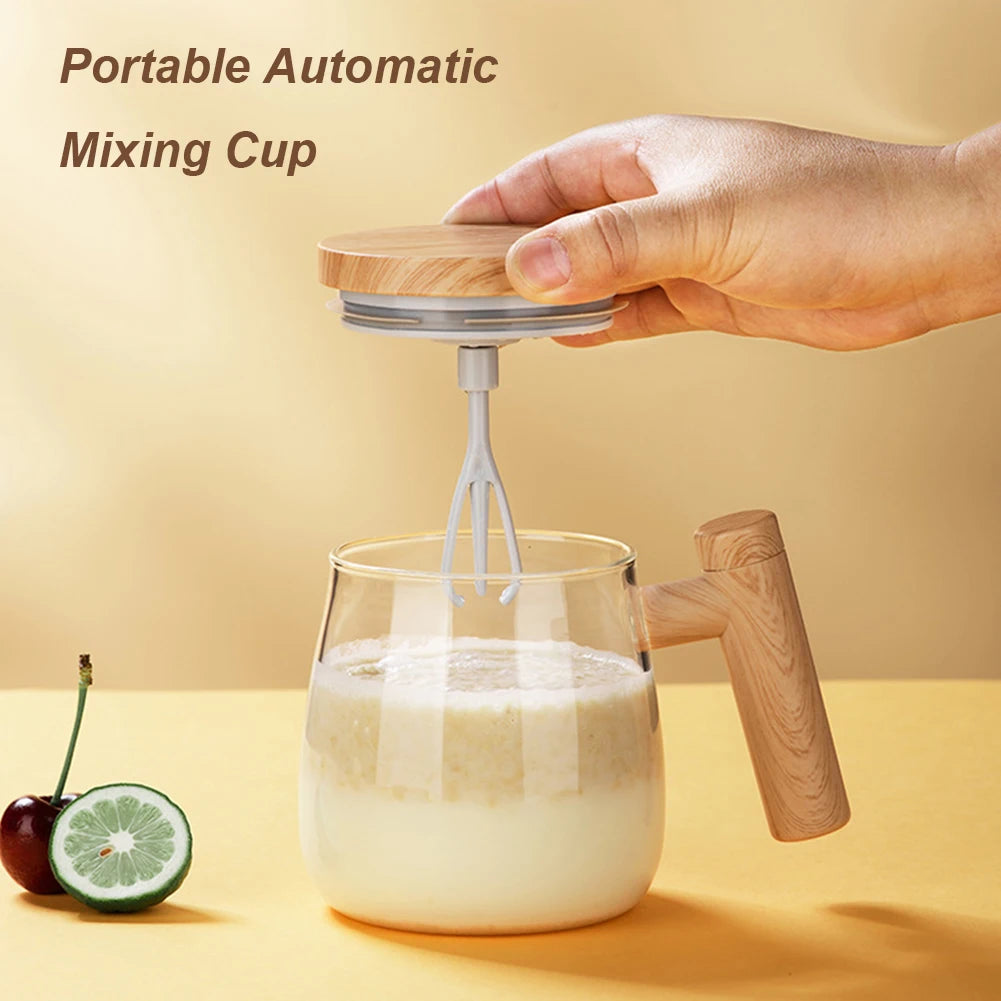 Taza autoagitadora de 400ML, tazas de café agitadoras eléctricas, taza con tanque interior de vidrio, taza de mezcla de polvo de proteína eléctrica automática a prueba de agua