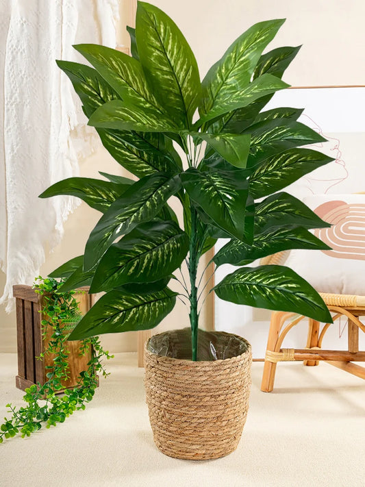 Plantas artificiales grandes de 68cm-85cm, ramas de plantas tropicales falsas, hojas de árbol de tacto Real, plantas de plástico para decoración del jardín del hogar
